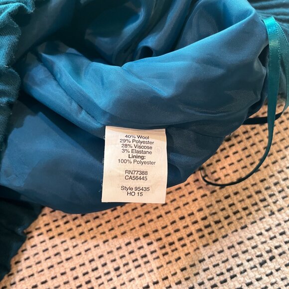 J.Crew Blue Wool Blend Mini Skirt Size 2 Pockets Lined Pull-On Style 17" Length - Picture 5 of 5